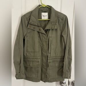 Madewell Passage Utility Jacket Green Size Small Military Cargo